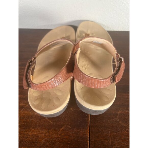 MEGNYA Orthotic Sandals Womens Sz 7.5 Brown Vegan Plantar Fasciitis Flat Feet Ho - Picture 6 of 13